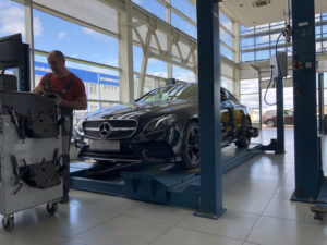 Регулировка развала на купе Е класс